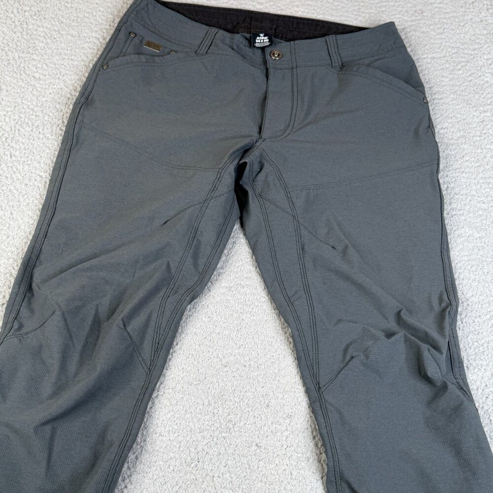 KUHL Silencr Pants 34x30 Gray Storm Ripstop Stretch Water Resistant Outdoor